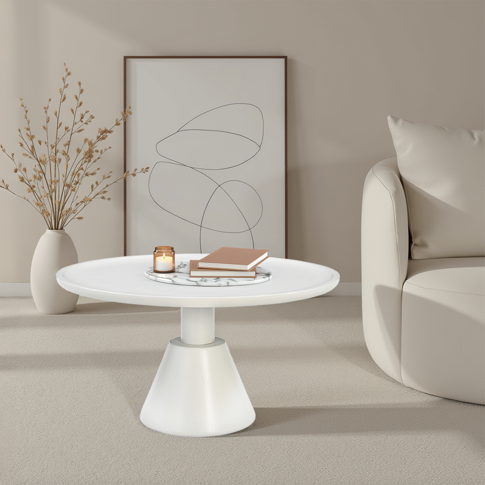 Salontafel Jade Kegelvoet Off White