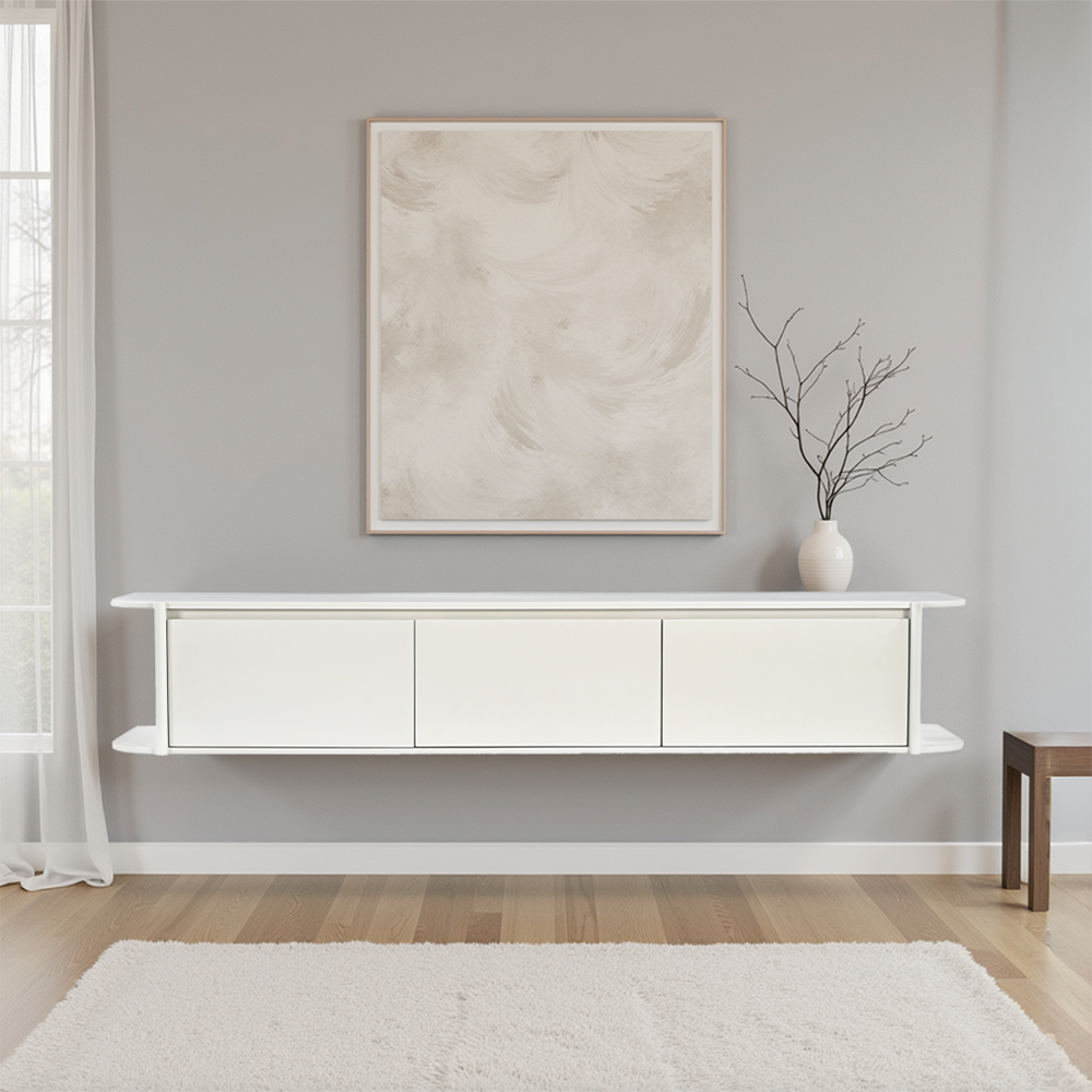 TV kast Jade zwevend Off White 200
