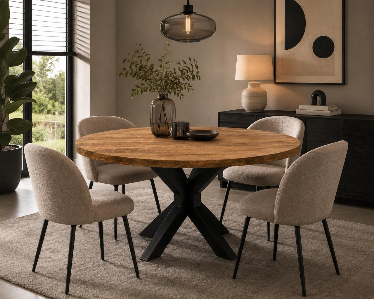 Eetkamertafel Rond Mango 150